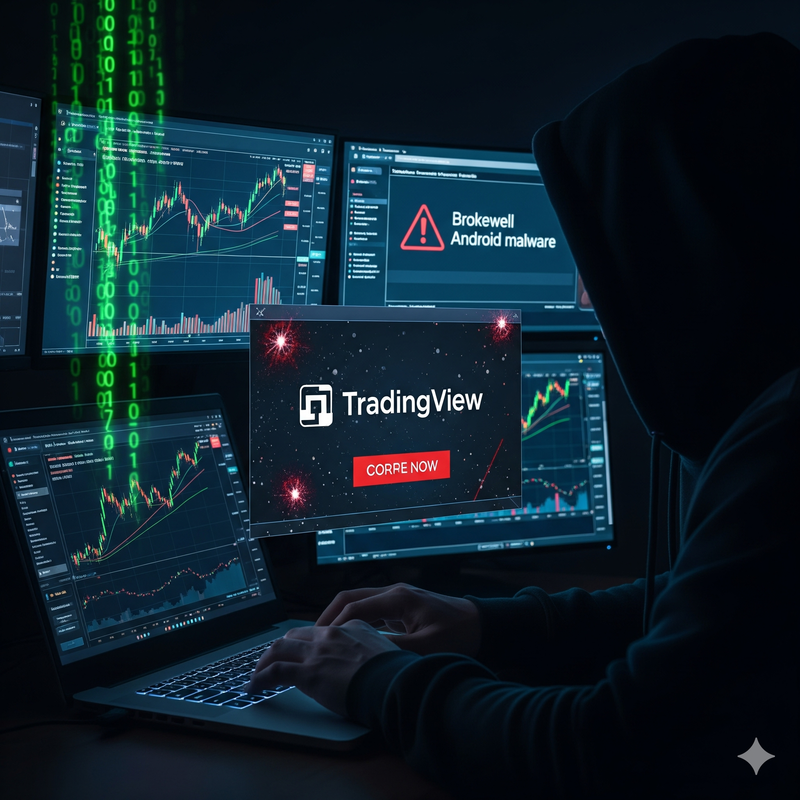 Brokewell malware afectando dispositivos Android mediante anuncios falsos de TradingView