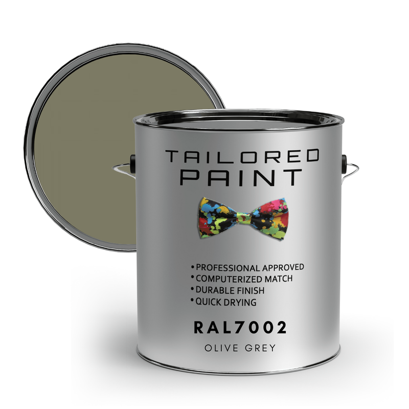 RAL7002 Olive Grey Direct To Metal 1k Brush or Spray On Paint SATIN Smooth