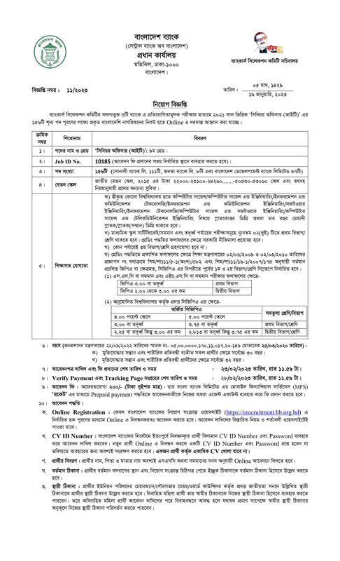 Combined 3 Bank Senior Officer (IT) Job Circular 2023 PDF-1