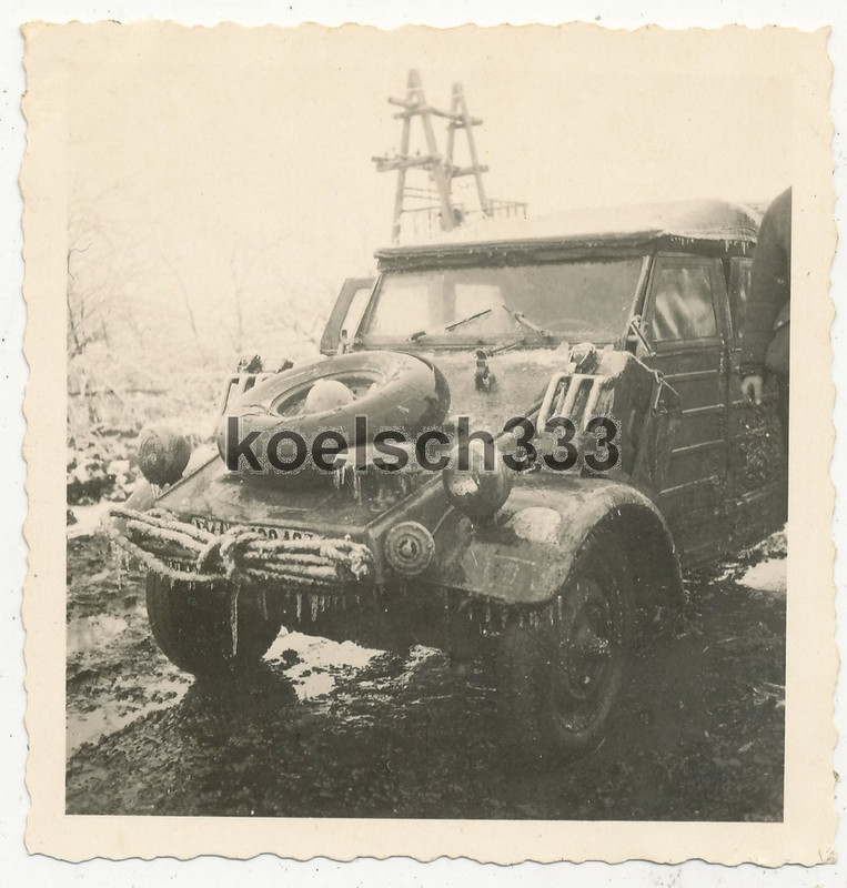 Foto VW Kübelwagen PKW mit Kennung Panzer Grenadier Division Großdeutschland