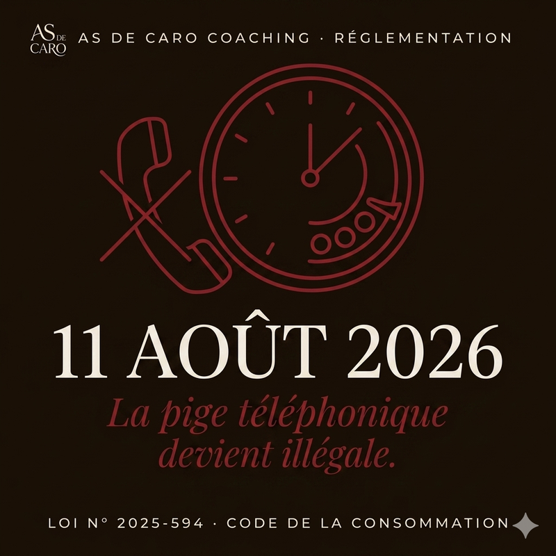 Démarchage téléphonique : le 11 août 2026, votre pige meurt