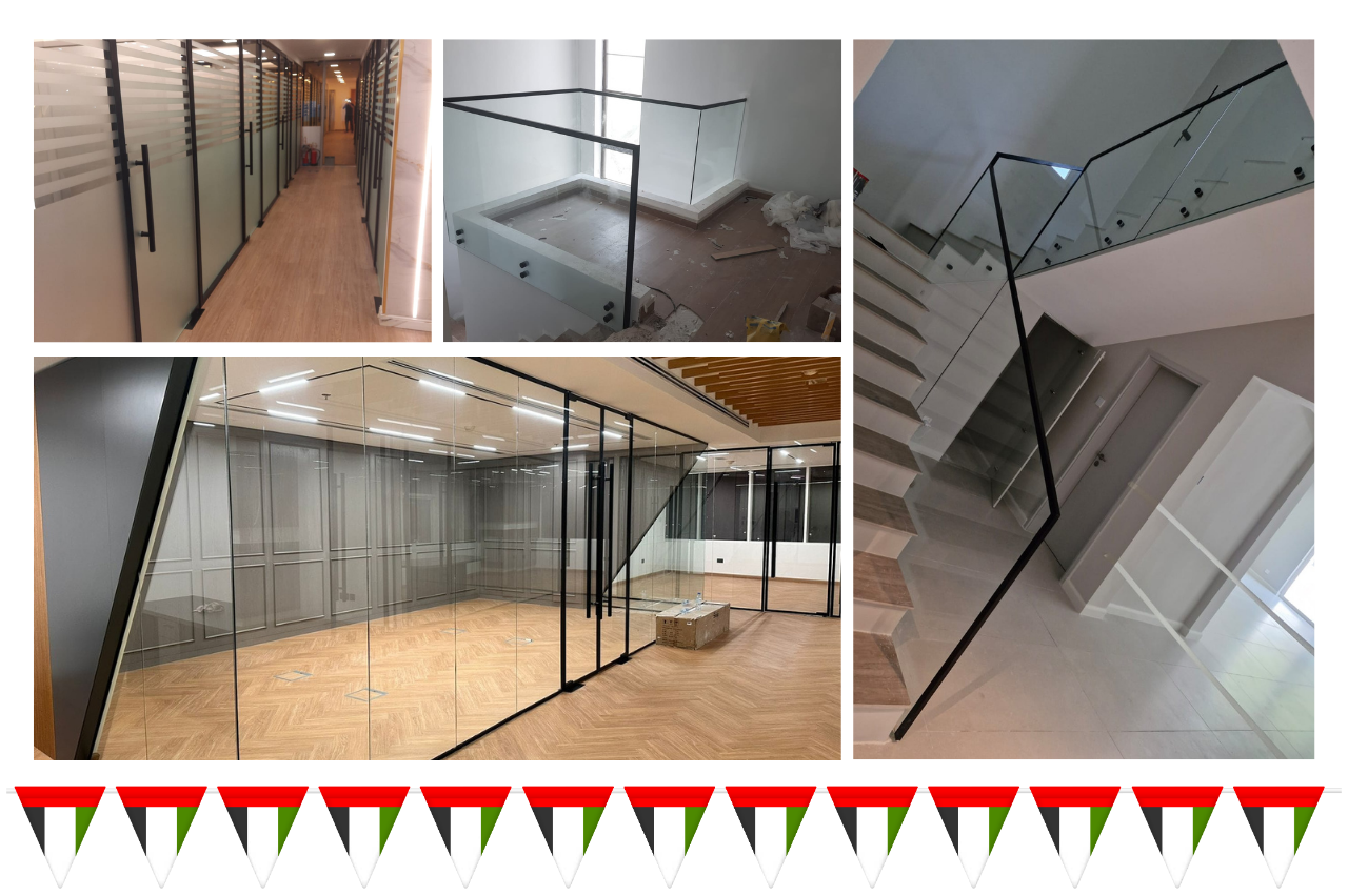 Aluminum and Glass Track Fabrication