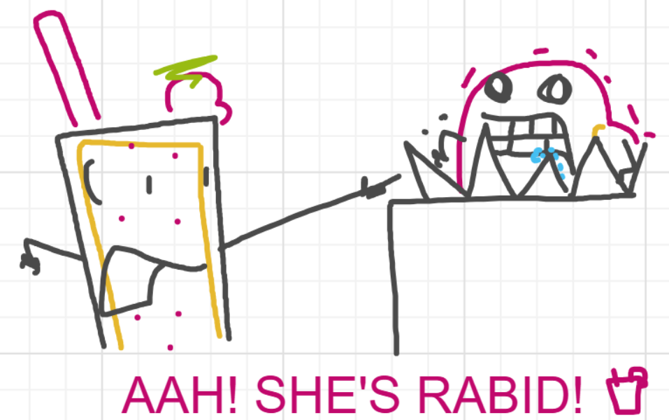 A panel from A Murder On The, episode six of the Board Boards object show by Furretwalk/WalkingFurret.
