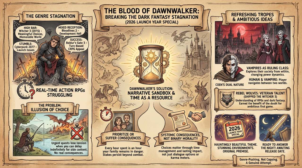 Dark medieval castle representing gothic vampire fantasy games