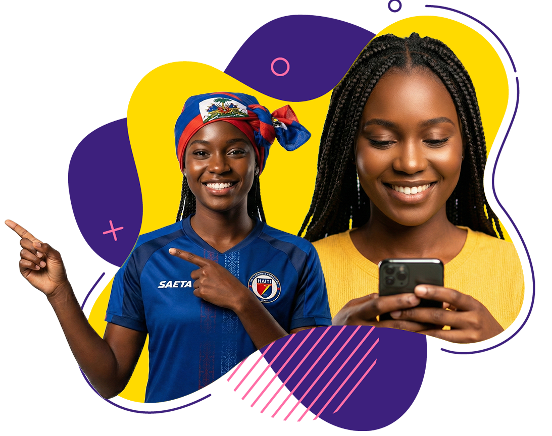 Logo Ayiba Media avec un arrière-plan décoratif.