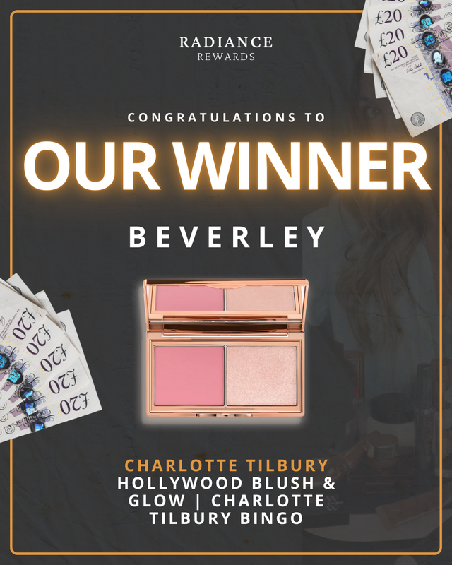 Beverley Wins Charlotte Tilbury Hollywood Blush & Glow in Charlotte Tilbury Bingo