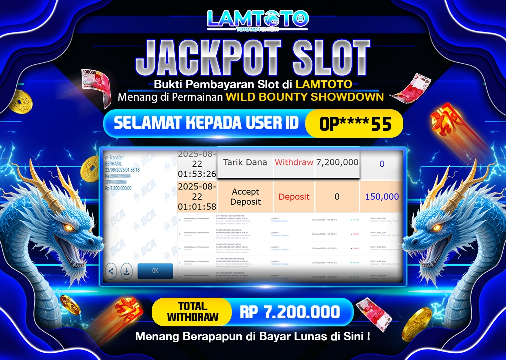BUKTI JACKPOT LUNAS LAMTOTO