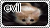 Stamp of evil kitten.