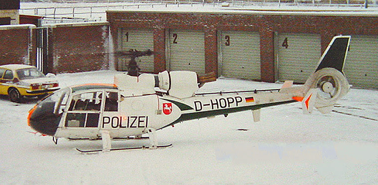 SA342J D-HOPP (cn 1695), in snow in Germany (Detlef Böntgen)