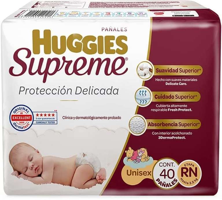 Amazon pañales, Huggies Supreme, Etapa Recién Nacido 
