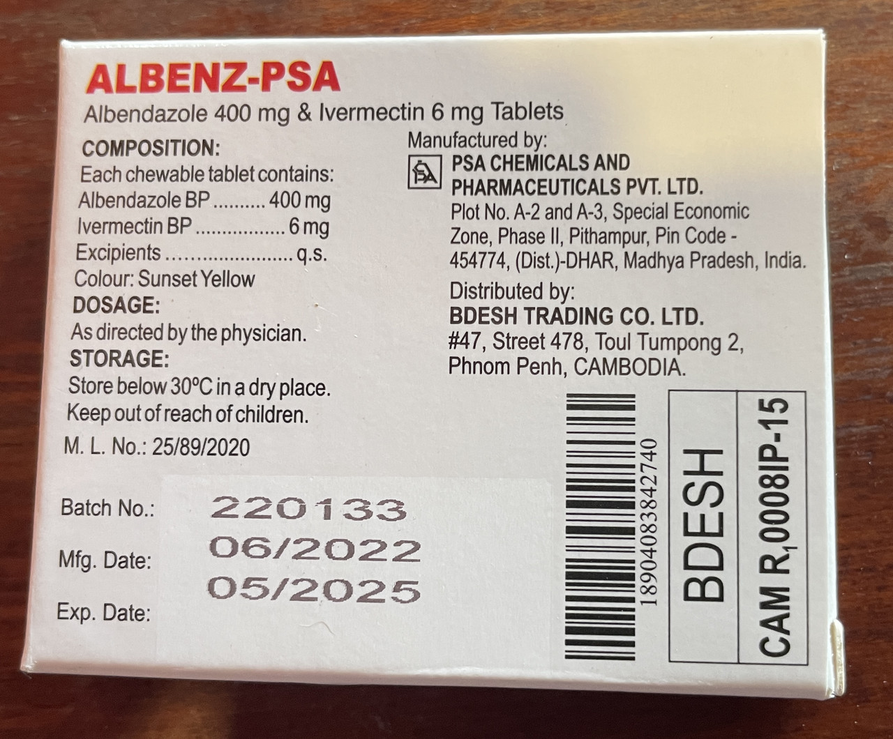 Deworming 3 tabs every 6 months (2)