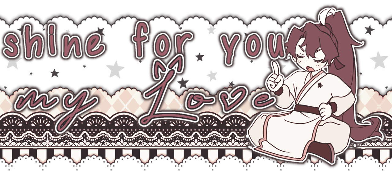 " shine for you my love " || ac is @blank_wbox on twt - graphic by infectedrpd on tumblr