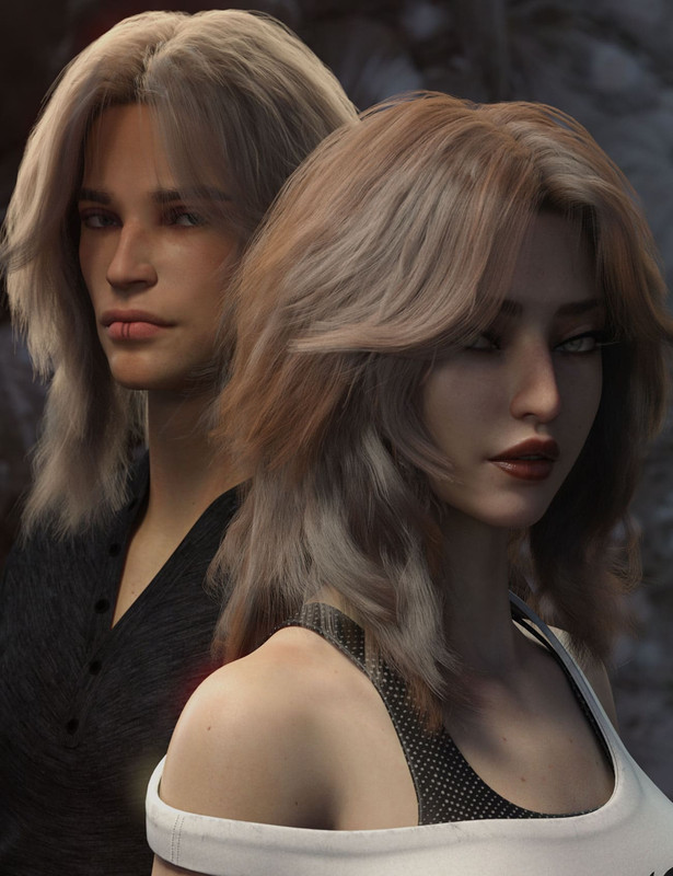 dForce Lupineve Hair for Genesis 8 and 8.1