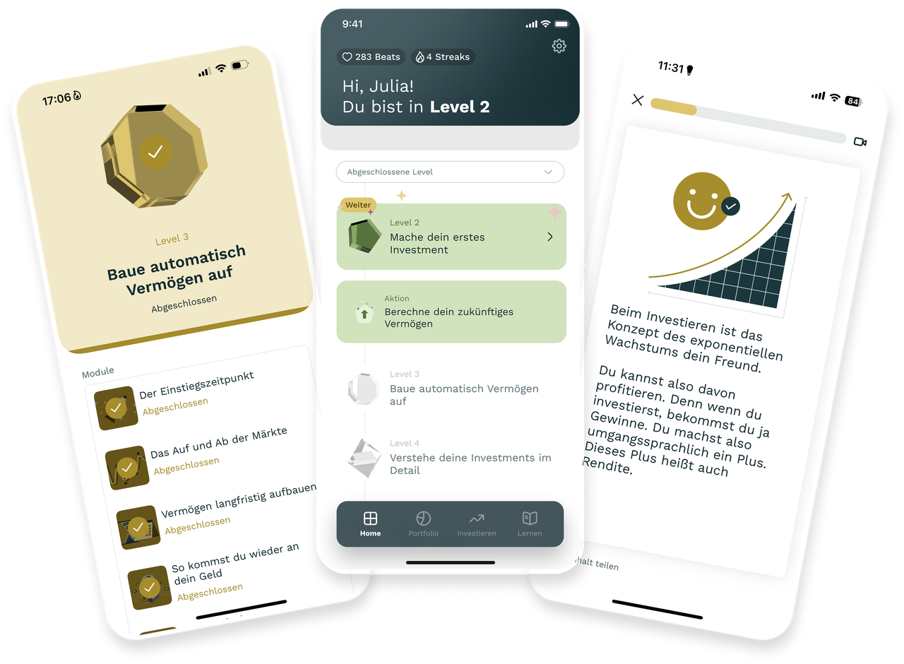 beatvest App: Lernmodule und Investieren
