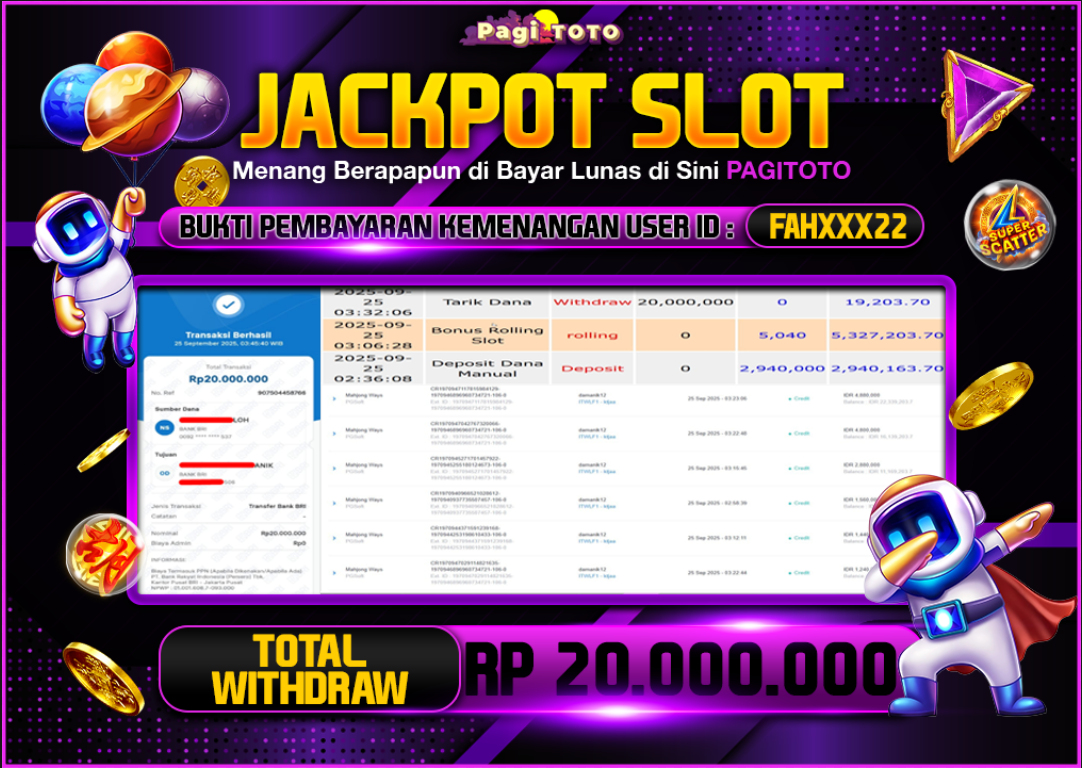 HAPPY JACKPOT MEMBER PAGITOTO SLOT MAHJONG WAYS Rp 20.000.000-, - LUNAS