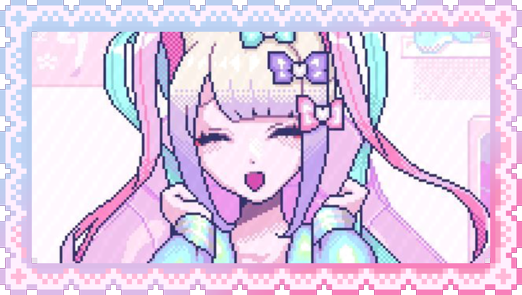 A stamp of kangel from needy streamer overload smiling sprite