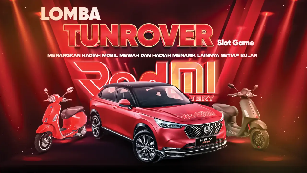 Banner Event Turnover Slot Redmitoto Berhadiah Mobil Honda HRV dan Gadget Mewah