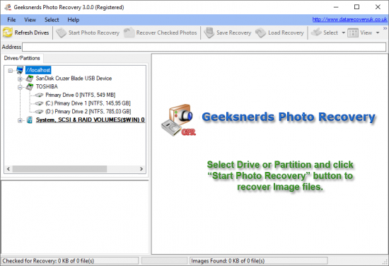 GeekSnerds Photo Recovery 3.0.0