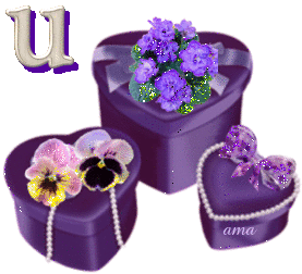 Corazones Color  Violeta U