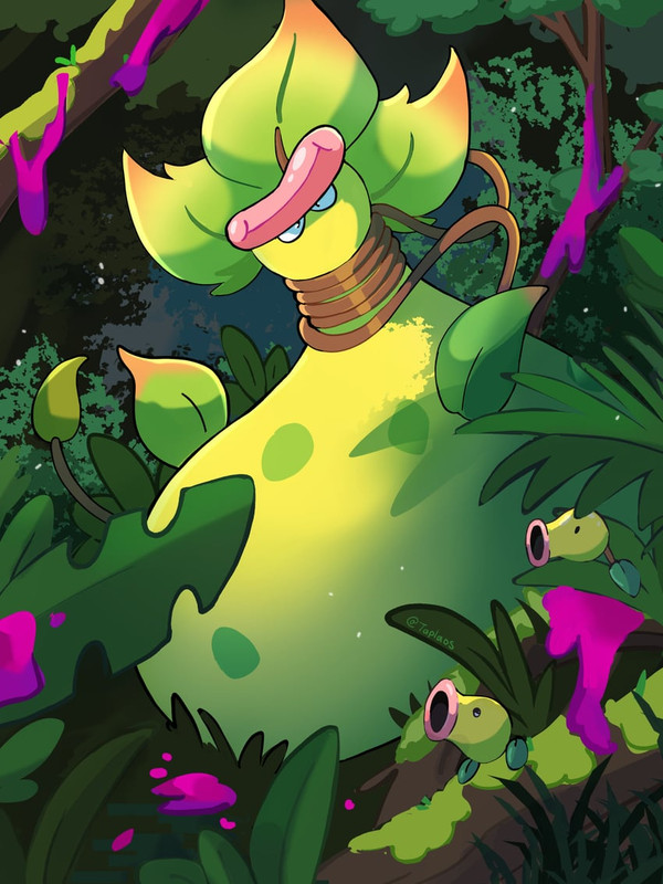bellsprout-and-mega-victreebel-pokemon-d