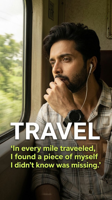 AI-generated example result for the creative-images prompt: Vintage Train Travel Cinematic Portrait by Prompt Craft