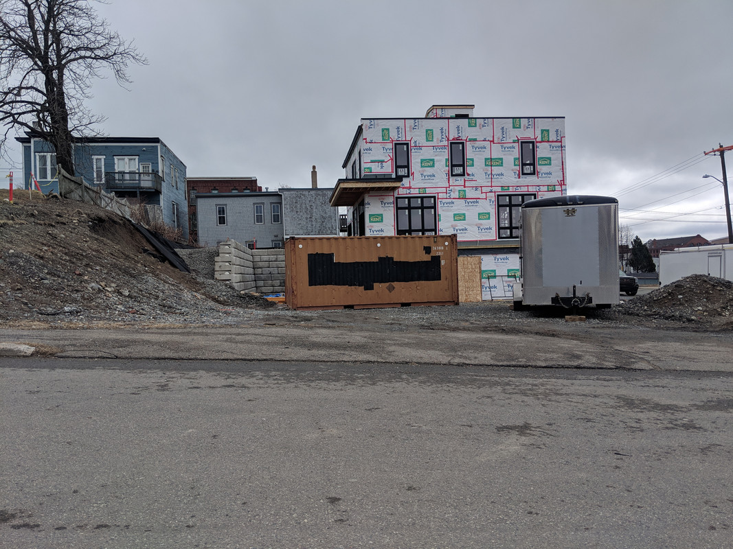 Back Wall on New Building on James_Caterbury