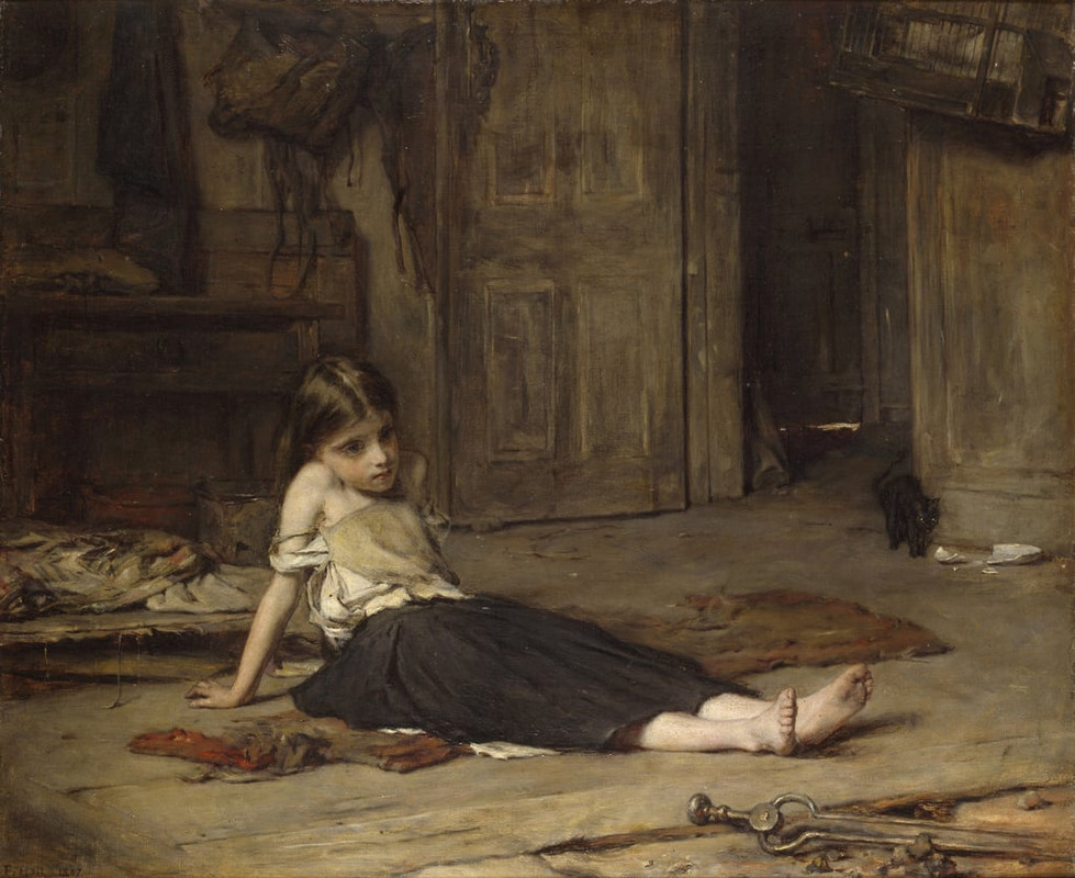 Frank-Holl-Girl-by-the-Fireside-1867-Meister-Drucke-194736
