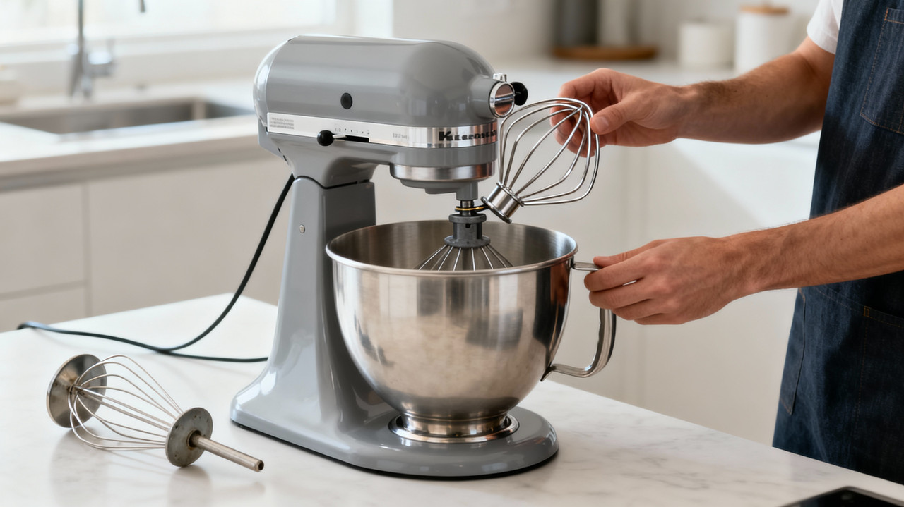 Замена венчика в стационарном миксере