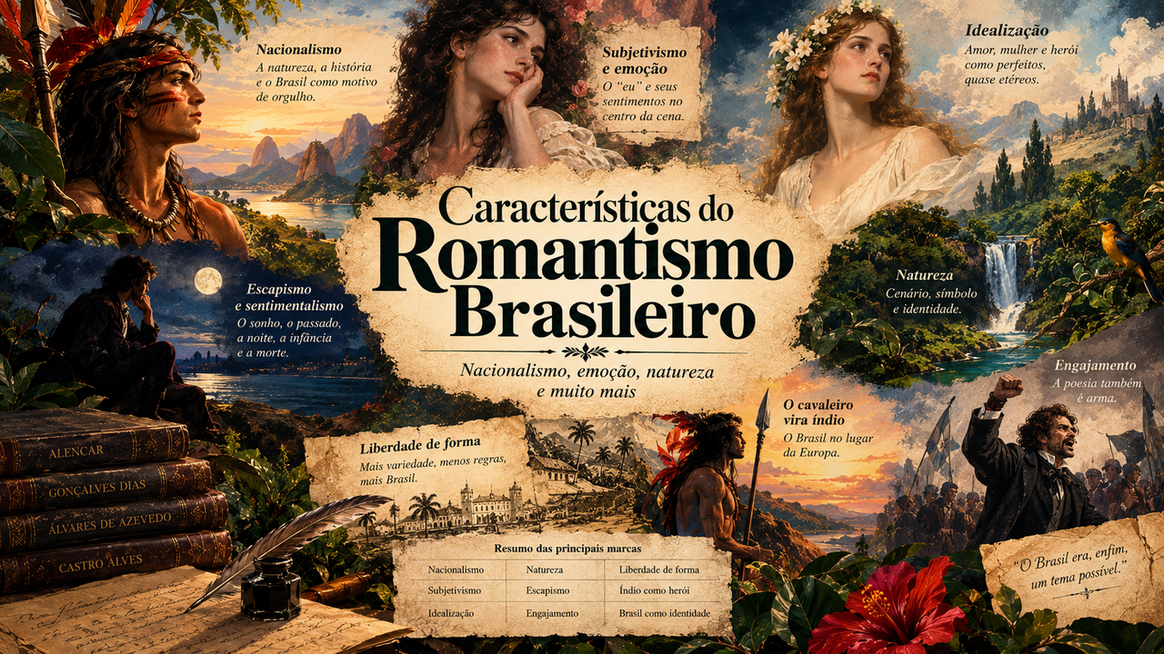 Características do Romantismo Brasileiro: nacionalismo, emoção, natureza e muito mais