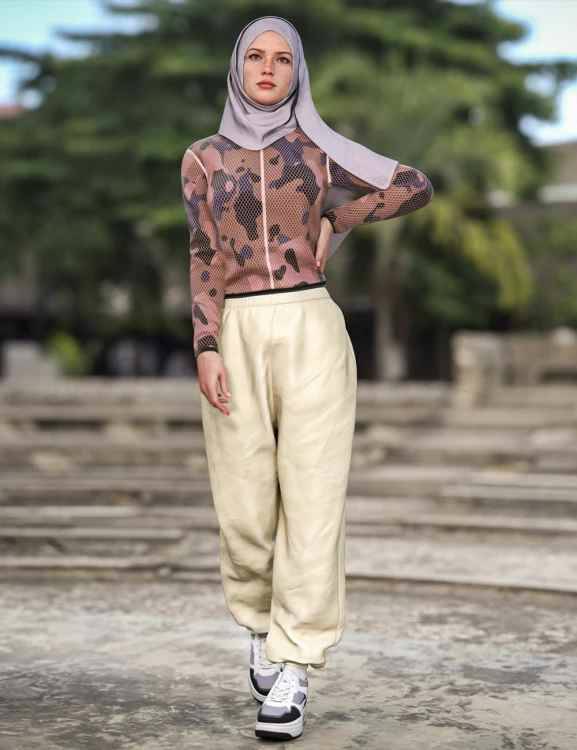 dForce Casual Hijab Outfit for Genesis 9