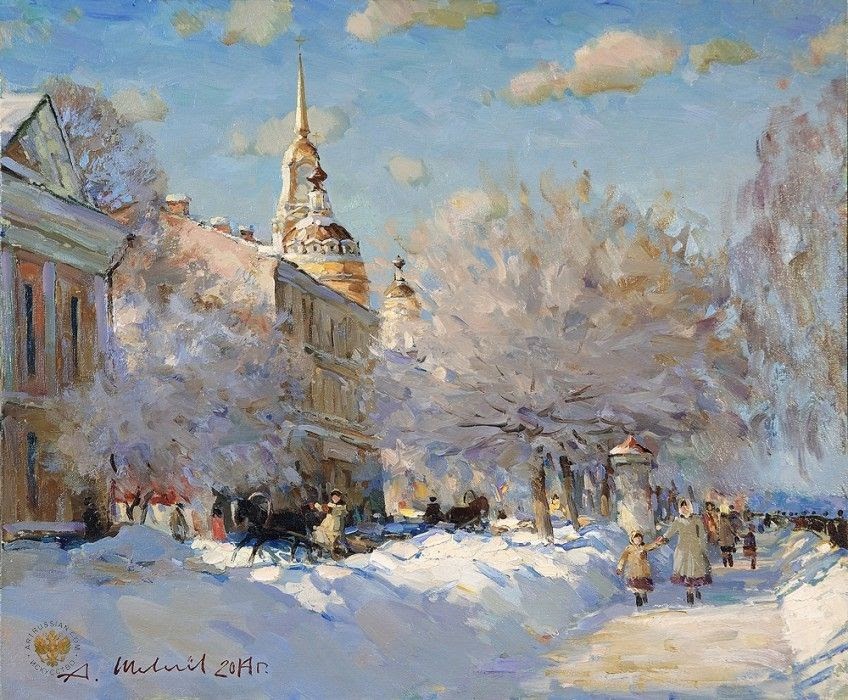 Alexander-Shevelev-Rybinsk-Quay-in-the-winter