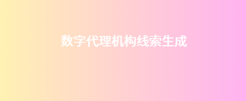 数字代理机构线索生成