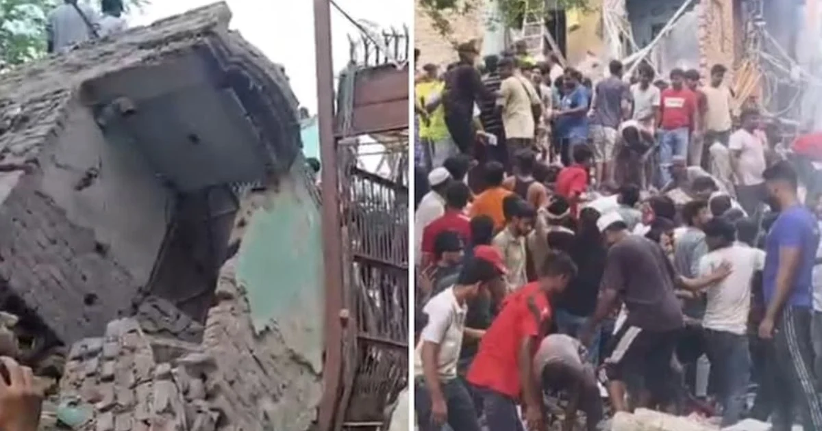 দিল্লির আবাসিক এলাকায় ভবন ধস, ধ্বংসস্তূপে আটকা অনেকে