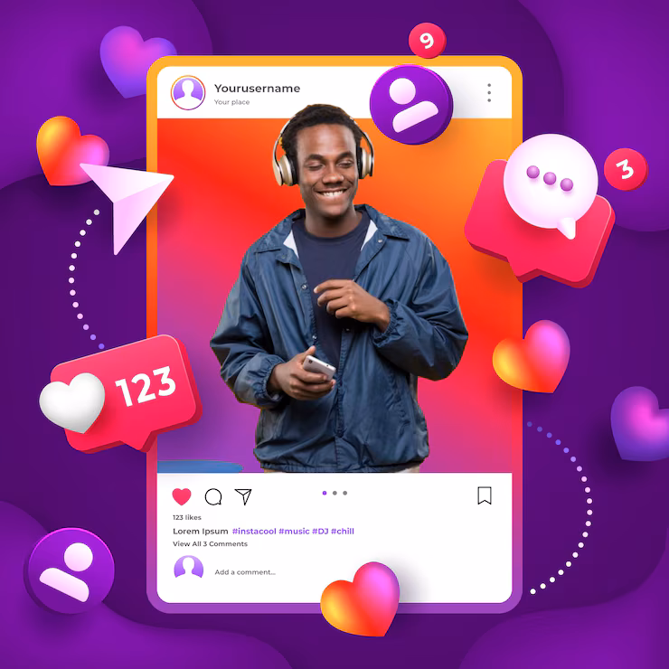Instagram UI with safe interactions
