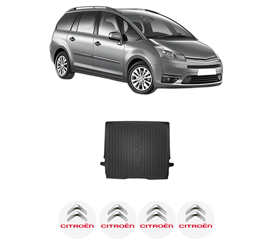 Tavita Portbagaj CITROEN C4 GRAND PICASSO I (UA_) din 2006-2013, Protectie Portbagaj Auto, 4x Stickere auto cu CITROEN