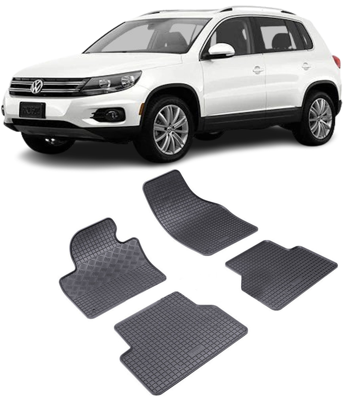 Set 4 covorase Volkswagen Tiguan 2008-2016, din cauciuc 100%, compatibile cu autoturismul Volkswagen Tiguan