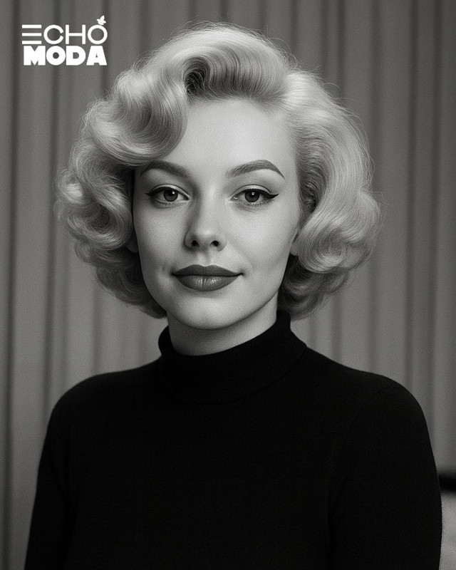 Marilyn Monroe Curly Bob قصة شعر نسائية قصيرة كلاسيكية