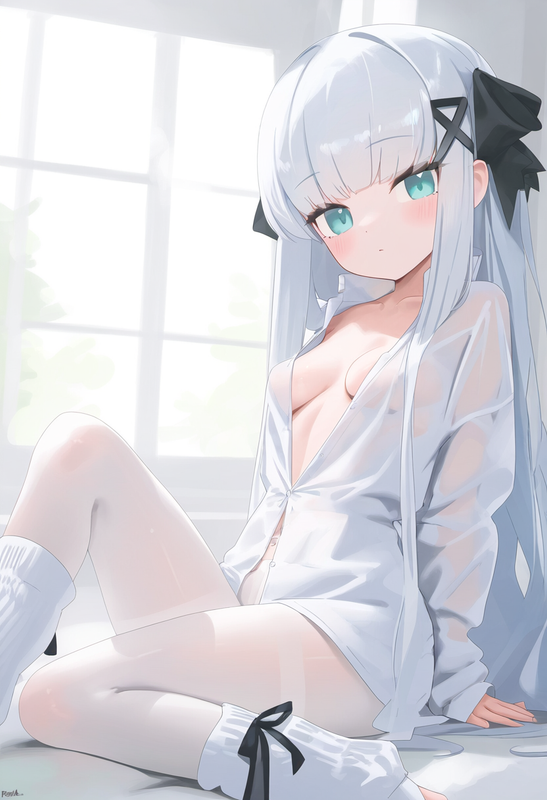 1girl, mikozin, NDGD, ohlia, {kobayashi ritz}, reoen, {aged down}, sun, window,  s-1976283222