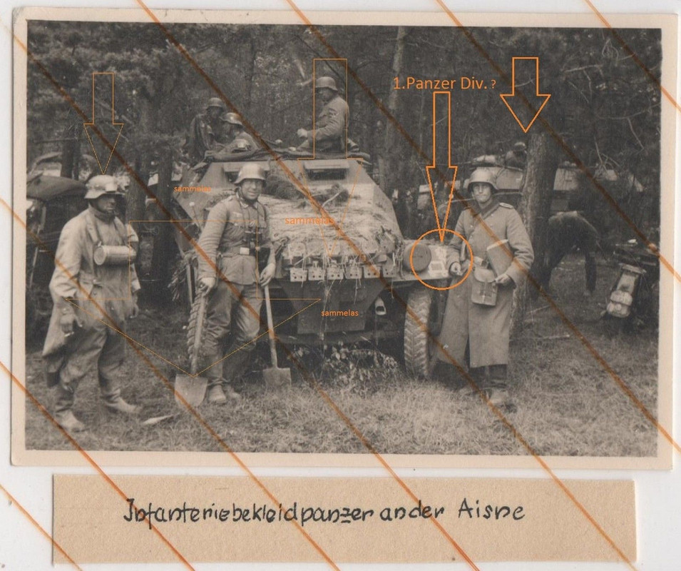 WK2 Foto SdKfz Panzer Kradschütze Aisne 1.PD AR9