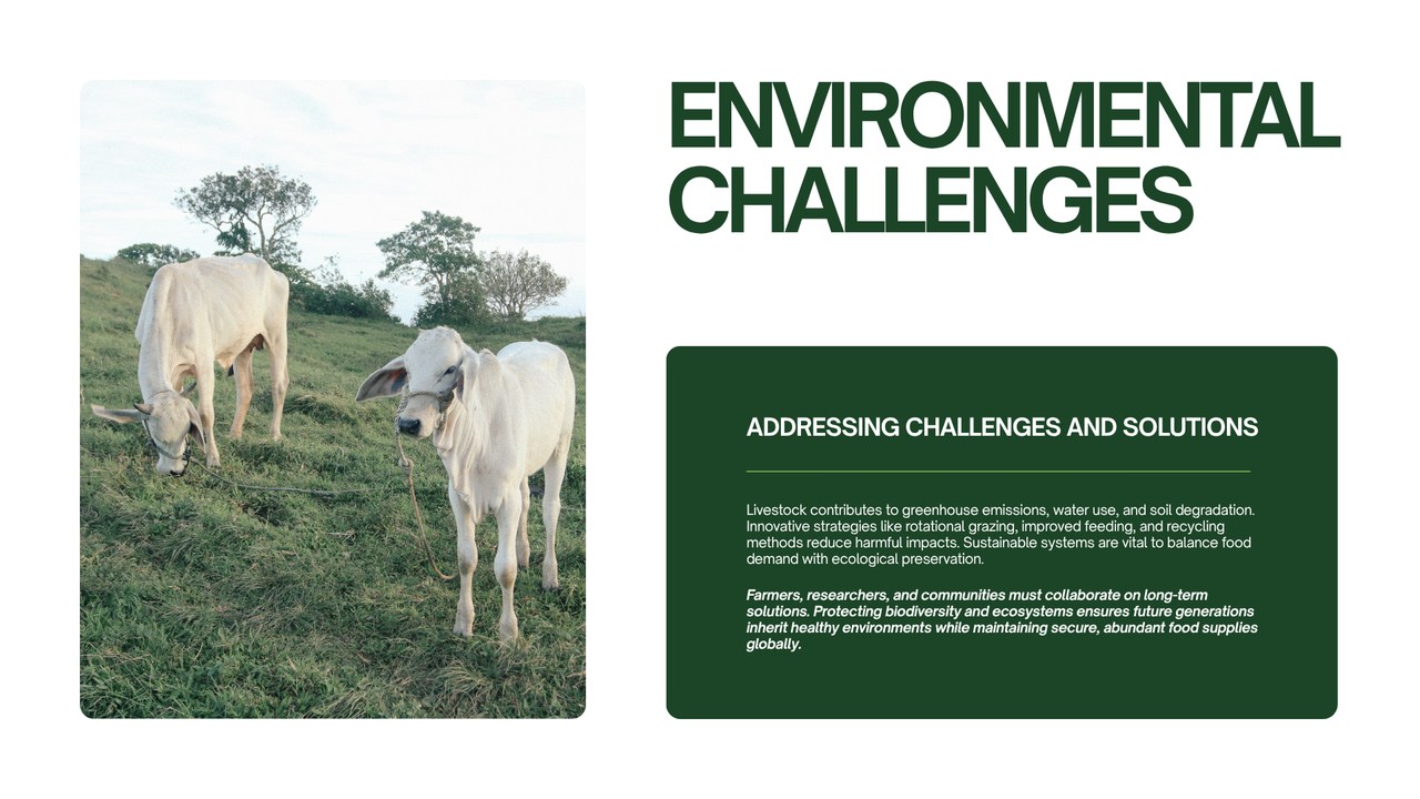 Green and White Simple Livestock Presentation