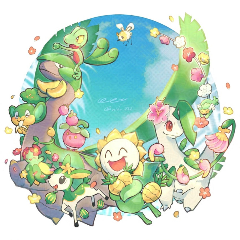 treecko-cutiefly-bounsweet-comfey-bellos