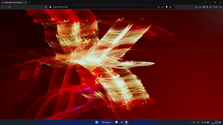 JQuery Mask Entry Animation