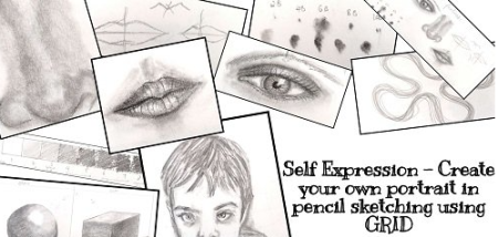Self Expression – Create your own Portrait in Pencil Sketching using Grid in most simplified way