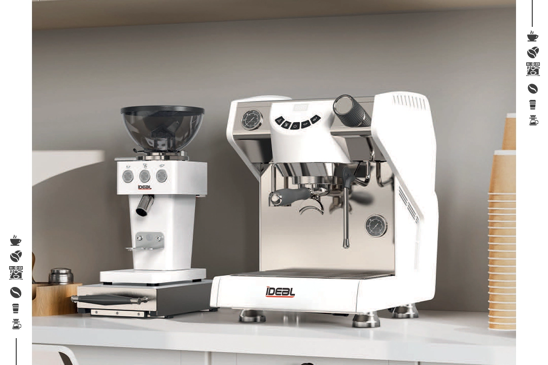 Espresso machine on counter