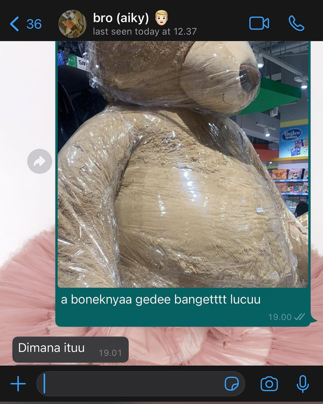 Tangkapan layar chat Putri Delina dengan Rizky Febian