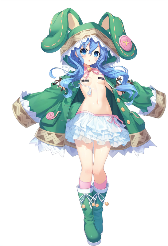 1girl, yoshino (date a live), blue hair, blue eye, Green Coat, animal hood down, s-3636042668