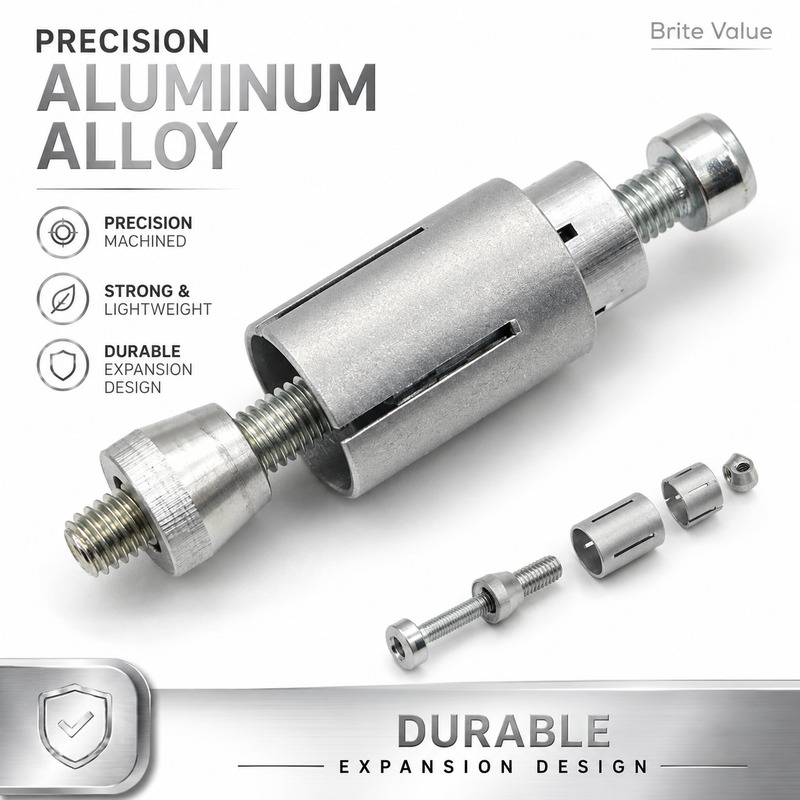 One pair of silver motorcycle expansion fasteners