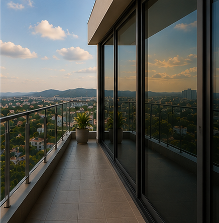 Sliding Balcony Door Heat Control Film