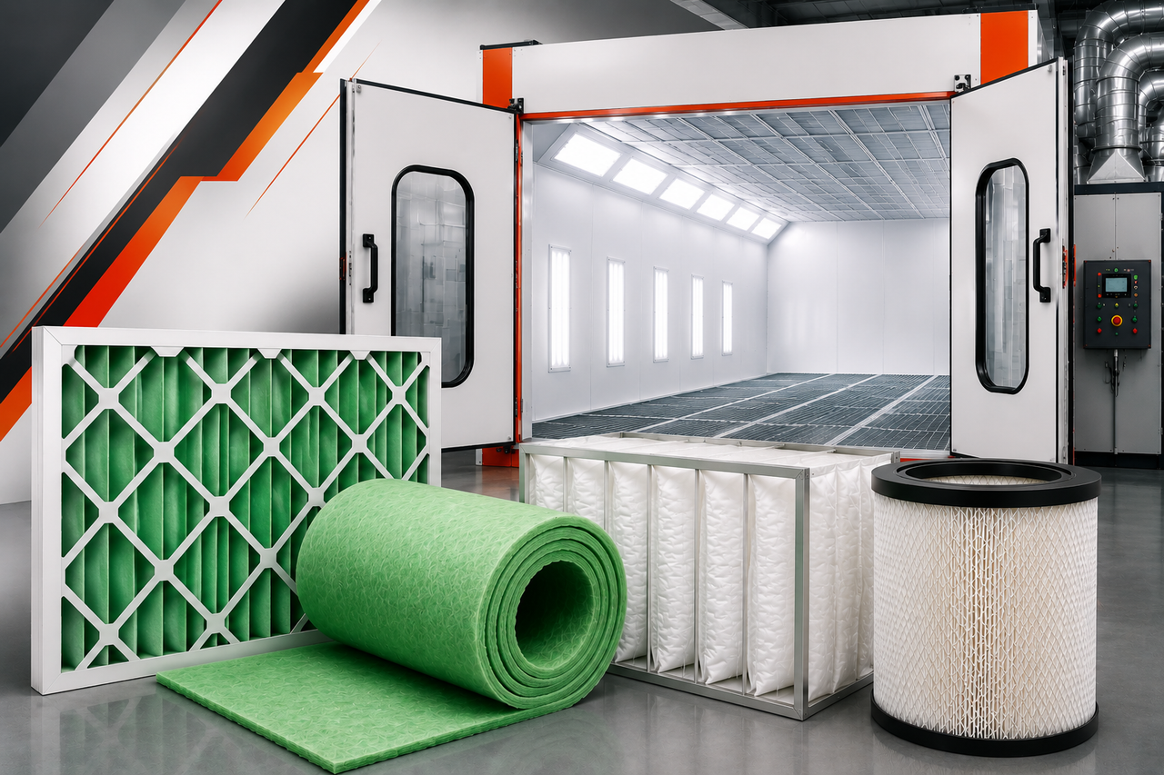 Manatec paint booth filters supplier in India - industrial spray booth filtration