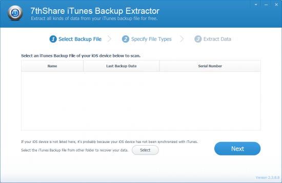 7thShare iTunes Backup Extractor 2.8.8.8. 7thShare iTunes Backup Extractor 2.8.8.8.